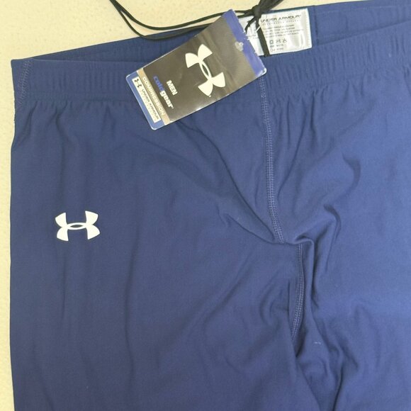 NWT Under Armour Men's ColdGear Compression Leggings - Navy Blue - Size XXL - Picture 4 of 7